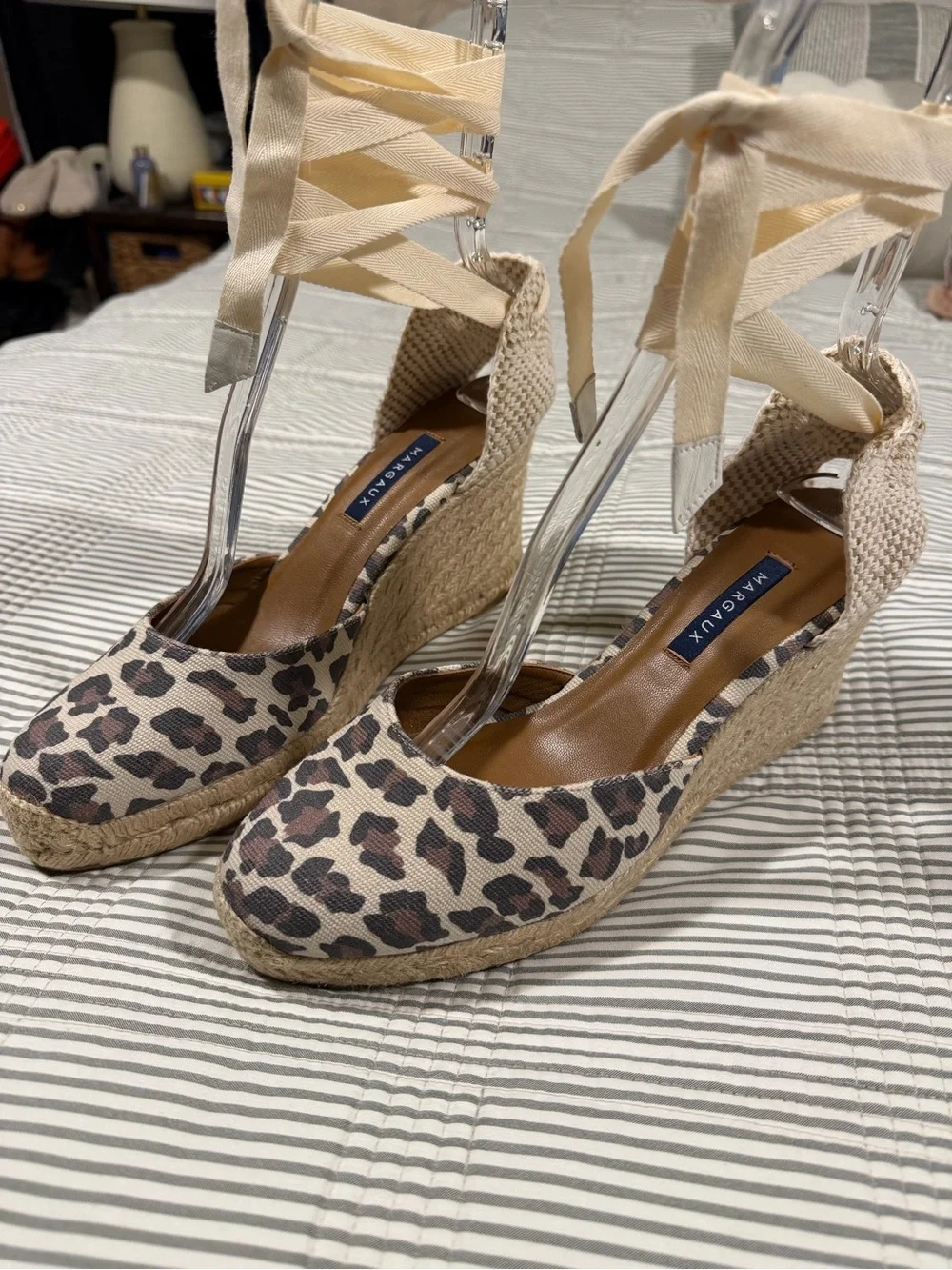 NWOT Margaux 'Ankle Wrap Espadrille Wedges' in 